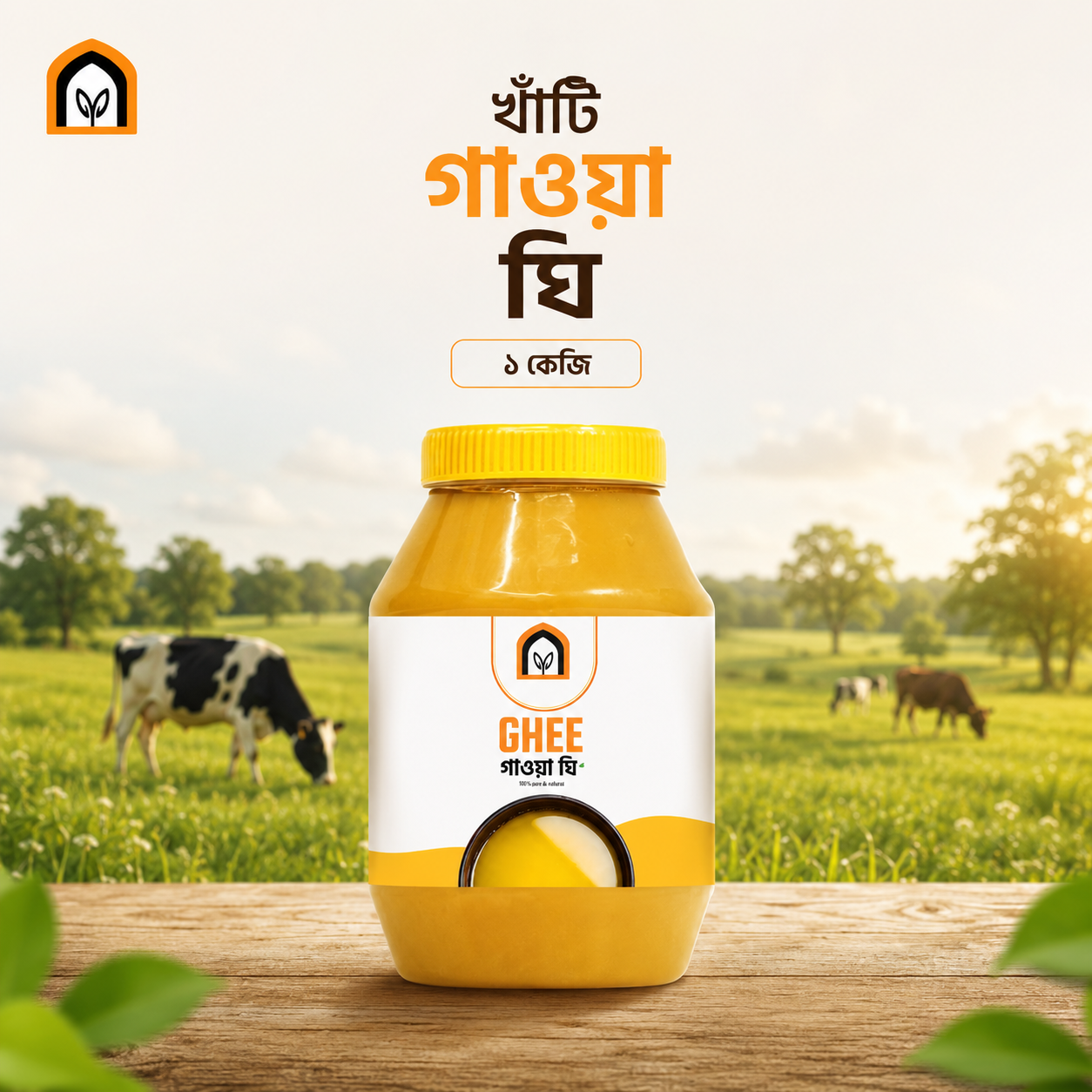 প্রিমিয়াম দানাদার গাওয়া ঘি – ১ কেজি - Image 2